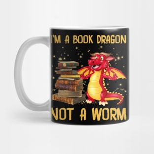 I'm A Book Dragon Not A Worm Mug